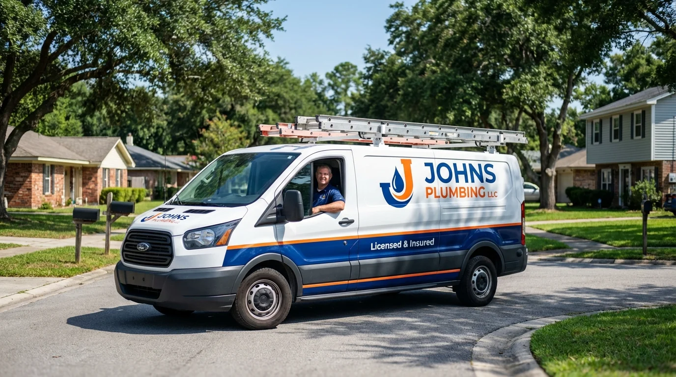 Johns Plumbing LLC service van in Horn Lake, MS