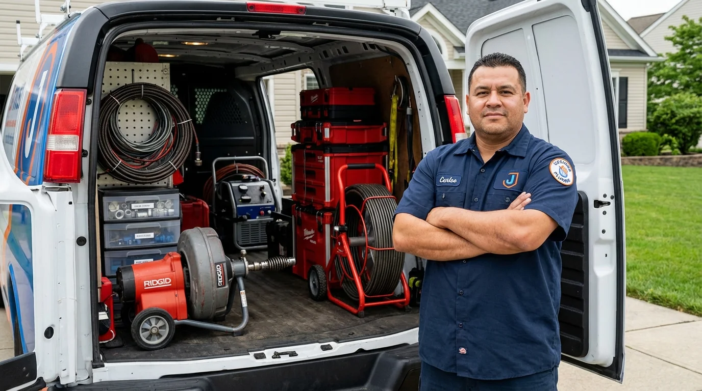 Professional drain cleaning equipment and Johns Plumbing LLC plumber in Horn Lake