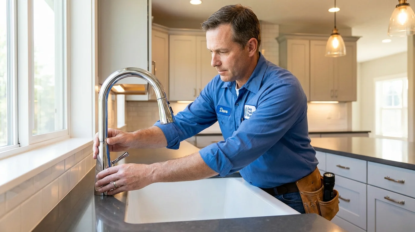 Kitchen faucet installation by Johns Plumbing LLC in Horn Lake