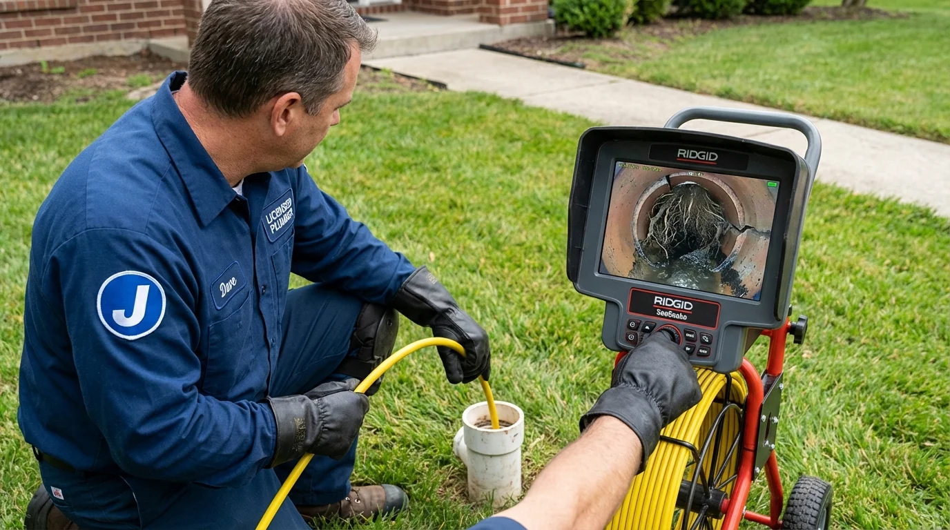 Sewer camera inspection being performed by Johns Plumbing LLC in Horn Lake